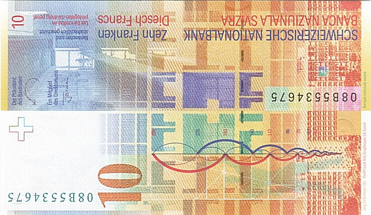 Switzerland, 10 Franken, 2008, KM #67c, UNC(65-70), 08B5534675