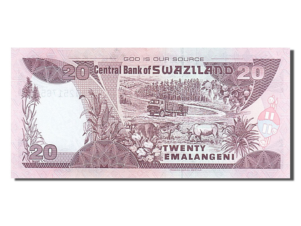 Banknote, Swaziland, 20 Emalangeni, 2001, 2001-04-01, UNC(65-70)