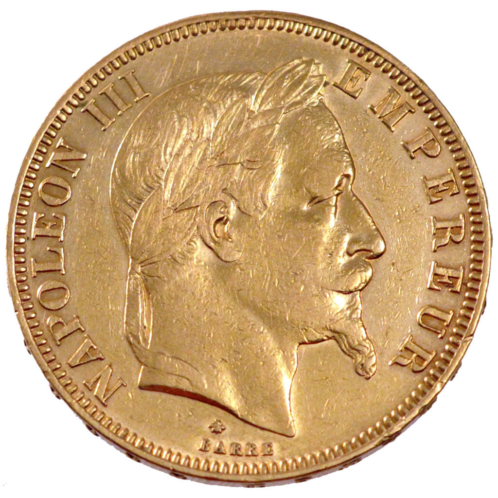 Second Empire, 50 Francs or Napoléon III tête laurée