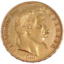 Second Empire, 50 Francs or Napoléon III tête laurée