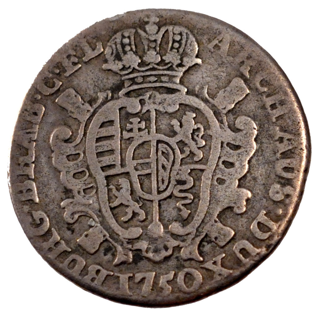 AUSTRIAN NETHERLANDS, Escalin, Schelling, 1750, Anvers, KM #4, EF(40-45),...