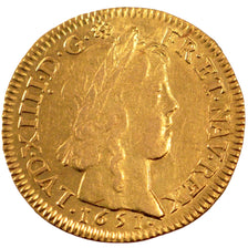 Moneta, Francia, Louis XIV, Louis d'or à la mèche longue, Louis d'Or, 1651