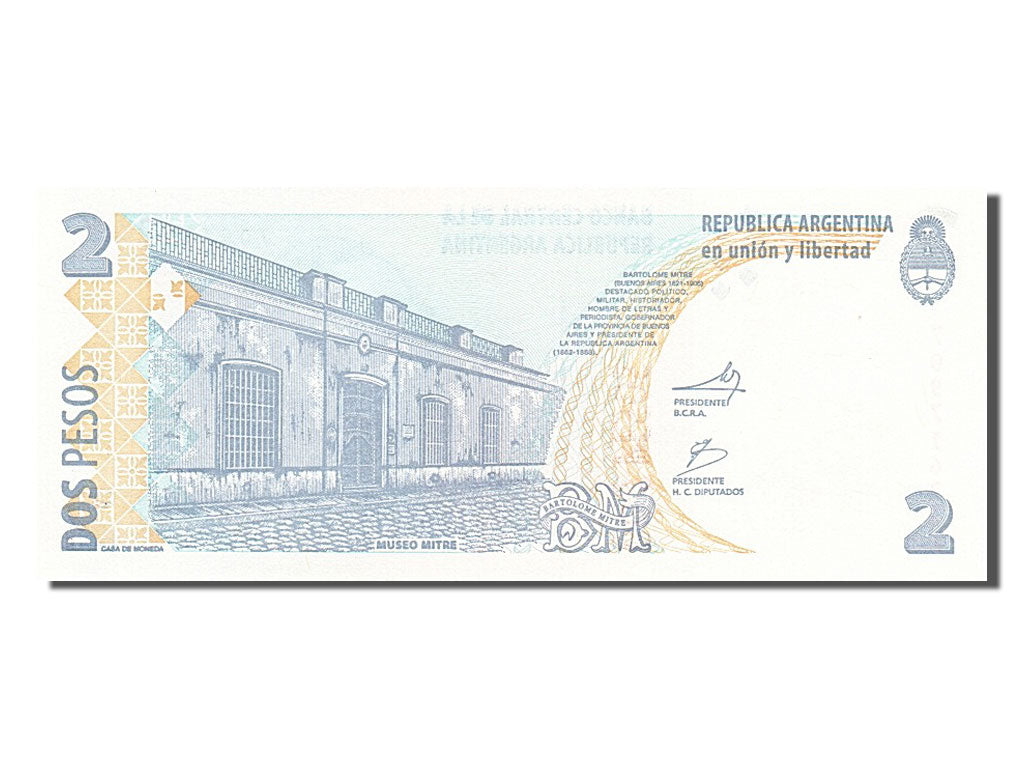 Geldschein, Argentinien, 2 Pesos, 2002, UNZ