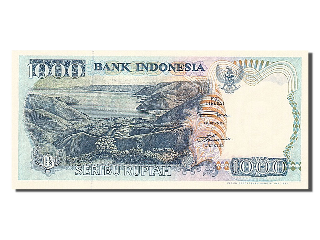 Biljet, Indonesië, 1000 Rupiah, 1992, NIEUW