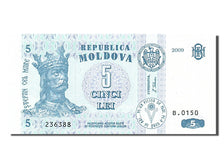 Banconote, Moldava, 5 Lei, 2009, FDS