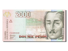 Colombia, 2000 Pesos, 2007, KM #457g, 2007-08-17, UNC(65-70), 74362183