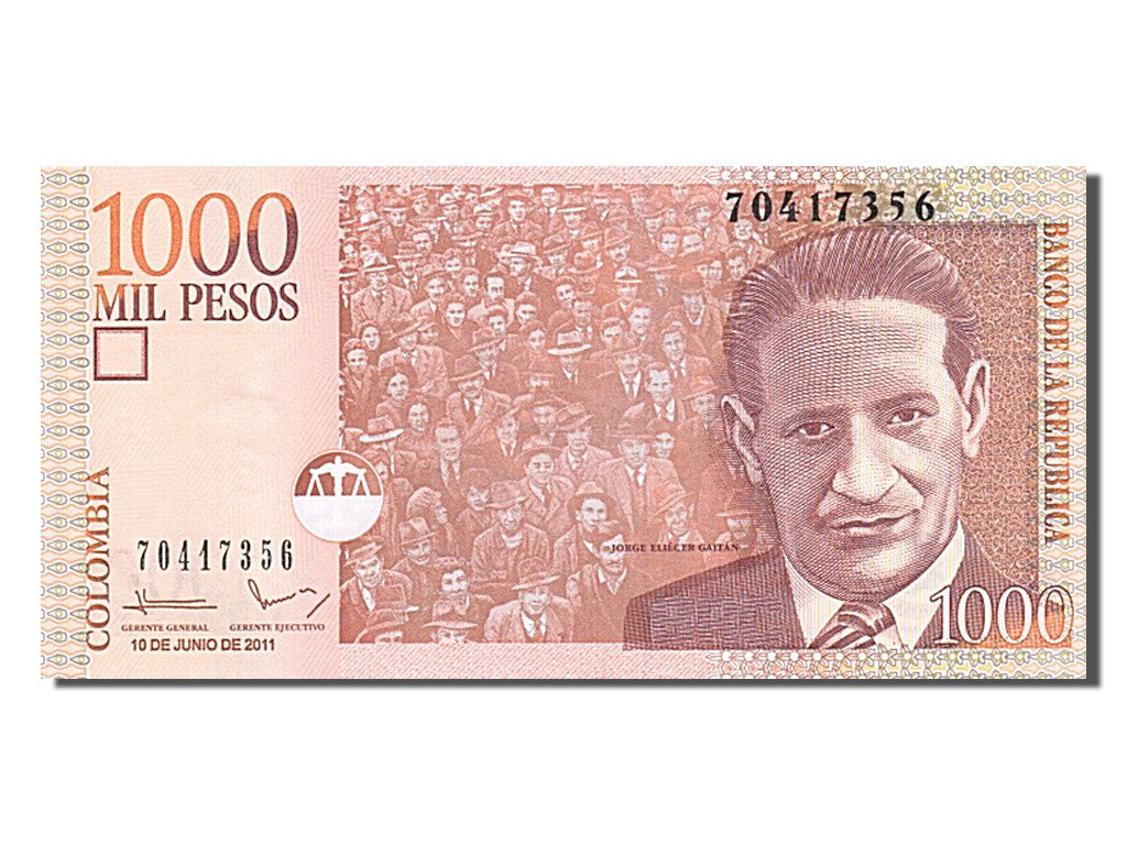 Billete, 1000 Pesos, 2011, Colombia, 2011-06-10, UNC