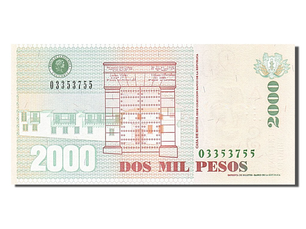Colombia, 2000 Pesos, 2009, KM #457k, 2009-08-20, UNC(65-70), 03353755