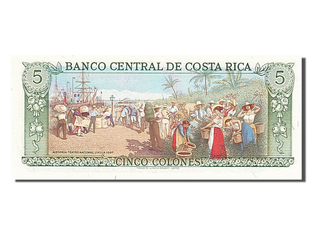 Costa Rica, 5 Colones, 1985, KM #236d, 1985-10-02, UNC(65-70), D53077249