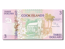 Cook Islands, 3 Dollars, 1992, KM #7a, UNC(65-70), AAA377546