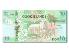 Geldschein, Cookinseln, 10 Dollars, 1992, UNZ