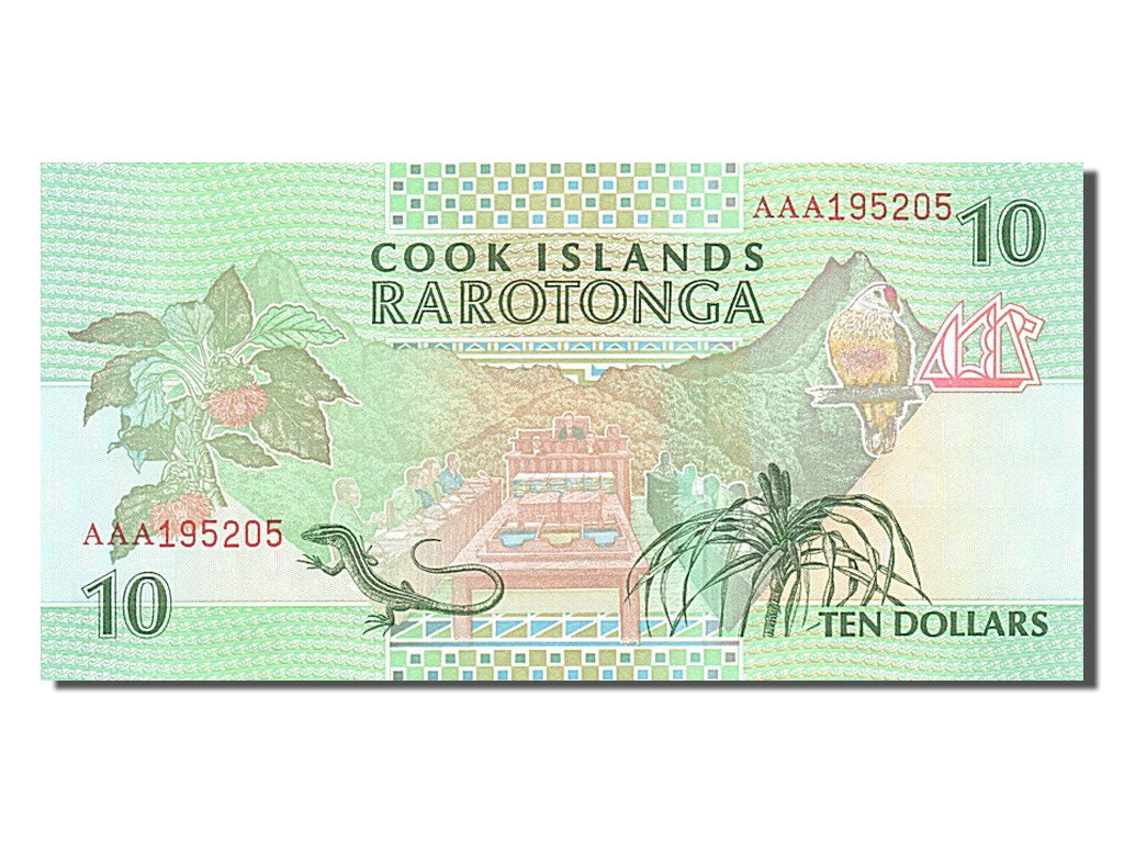 Banknote, Cook Islands, 10 Dollars, 1992, UNC(65-70)