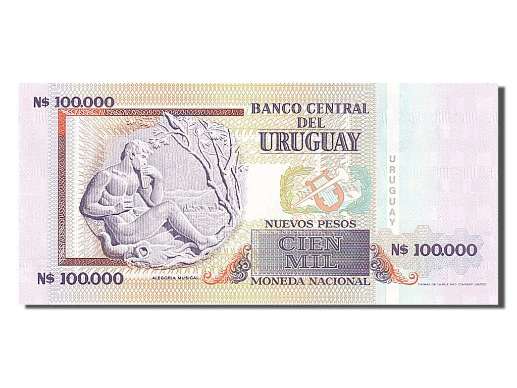Banknote, Uruguay, 100,000 Nuevos Pesos, 1991, UNC(65-70)