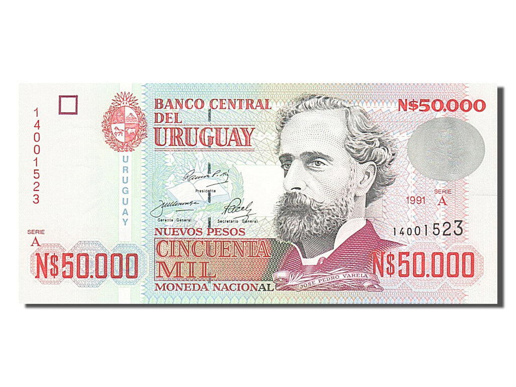 Billete, 50,000 Nuevos Pesos, 1989, Uruguay, UNC