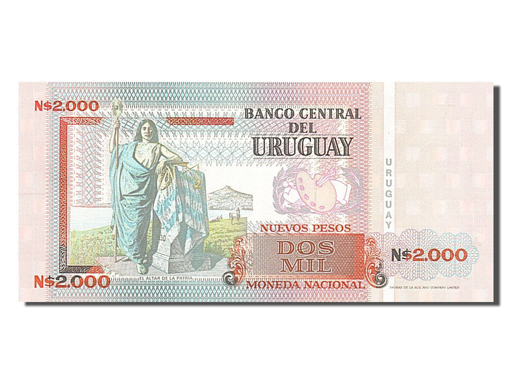 Banknote, Uruguay, 2000 Nuevos Pesos, 1989, UNC(65-70)