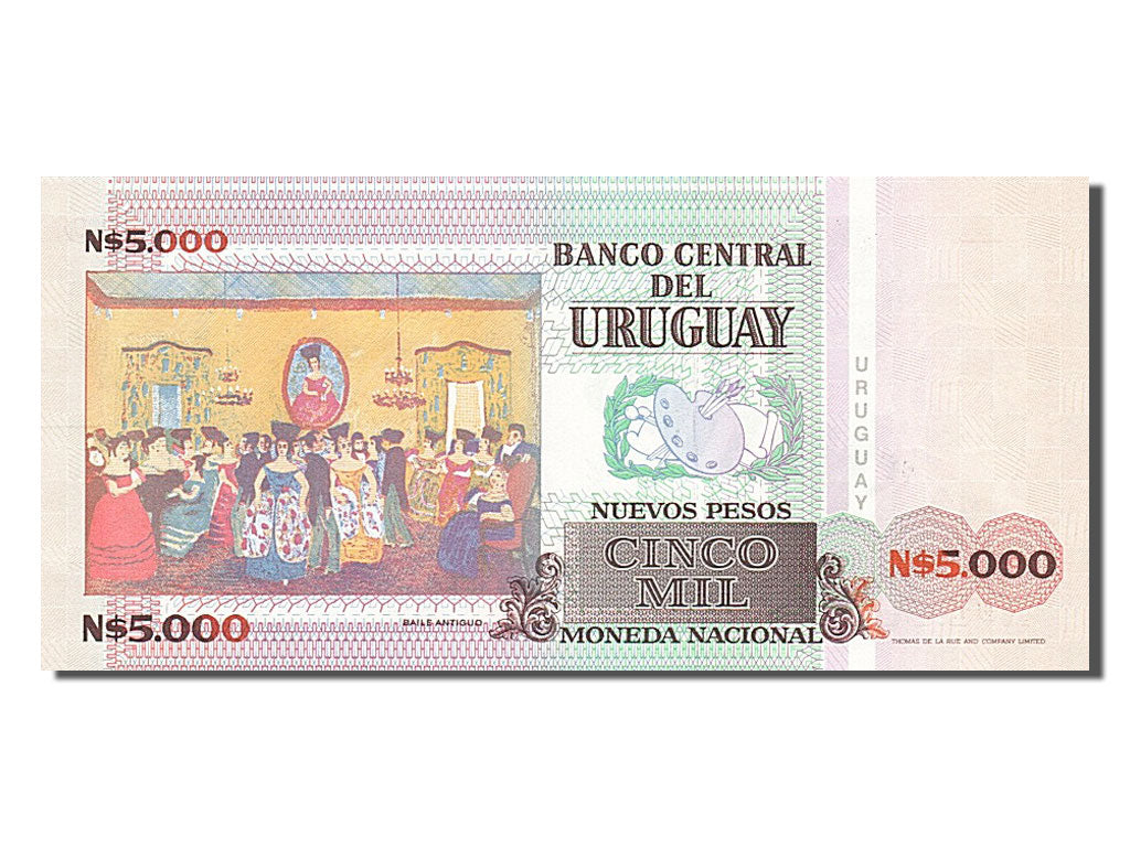 Banknote, Uruguay, 5000 Nuevos Pesos, 1989, UNC(65-70)