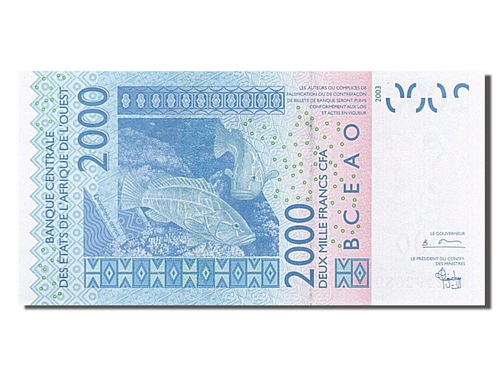 West African States, 2000 Francs, 2003, KM #316Ca, UNC(65-70), 03249268994C