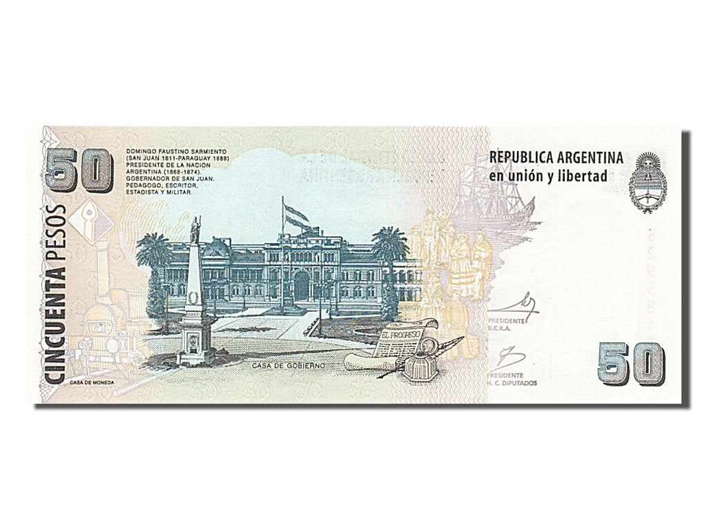 Geldschein, Argentinien, 50 Pesos, 1999, UNZ
