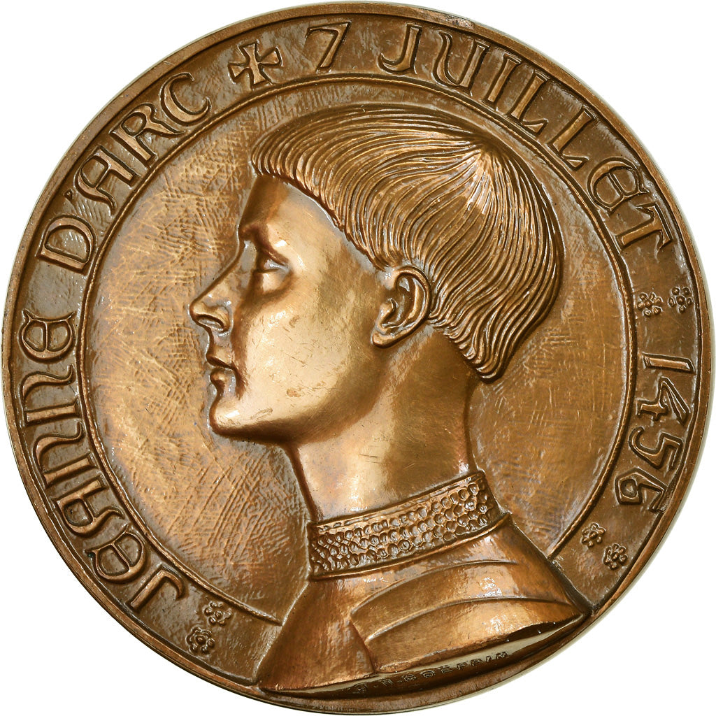 France, Medal, Jeanne d'Arc, History, Coeffin, MS(63), Bronze