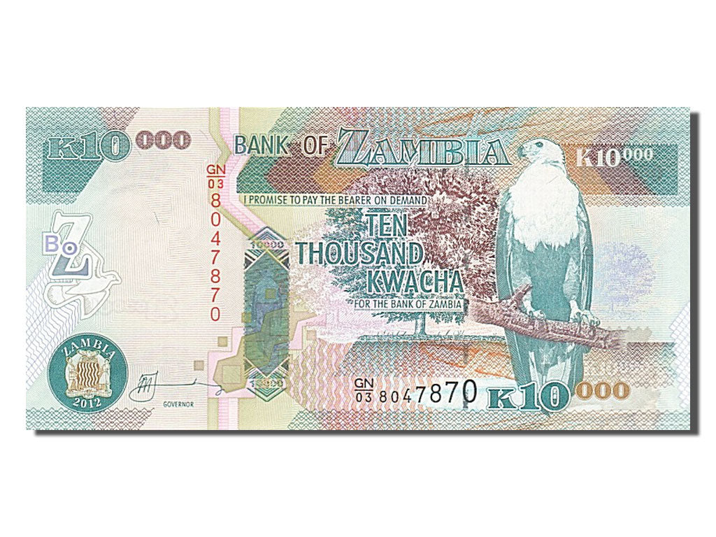 Zambia, 10,000 Kwacha, 2012, KM #46h, UNC(65-70), GN/038047870