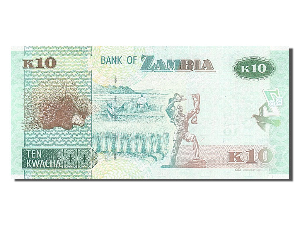 Banknot, Zambia, 10 Kwacha, 2012, UNC(65-70)