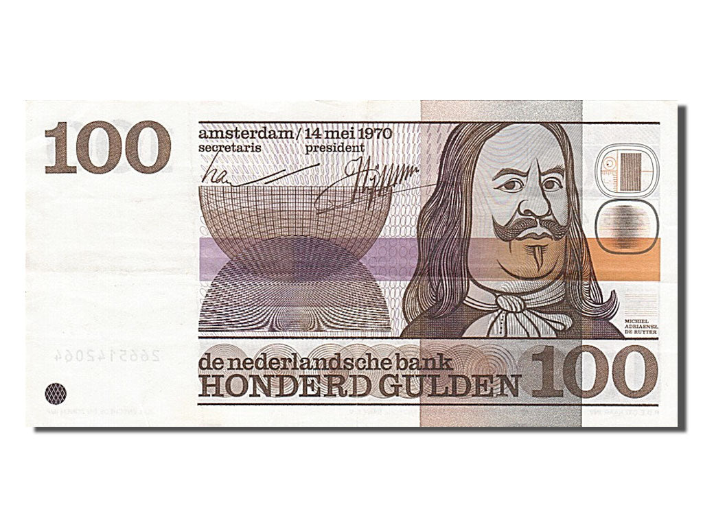 Netherlands, 100 Gulden, 1970, KM #93a, 1970-05-14, AU(55-58), 2665142064