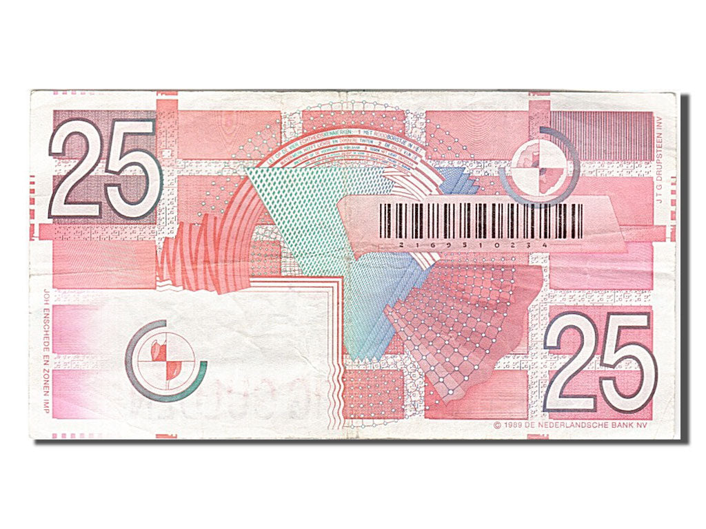Banknote, Netherlands, 25 Gulden, 1989, 1989-04-05, EF(40-45)