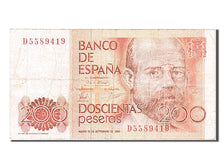 Spain, 200 Pesetas, 1980, KM #156, 1980-09-16, VF(20-25), D5589419