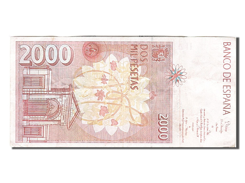 Banknote, Spain, 2000 Pesetas, 1992, 1992-04-24, EF(40-45)