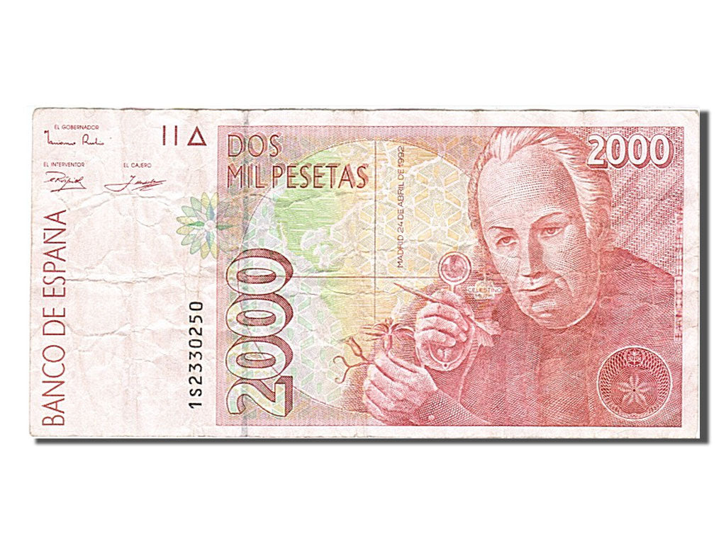 Banknote, Spain, 2000 Pesetas, 1992, 1992-04-24, EF(40-45)