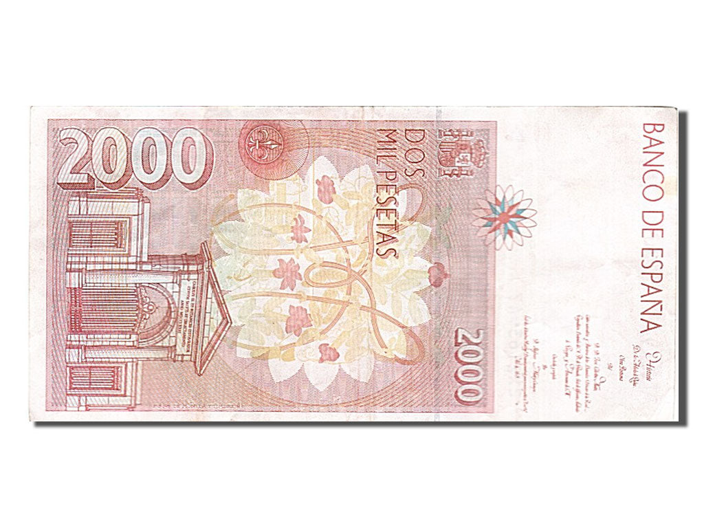 Banknote, Spain, 2000 Pesetas, 1992, 1992-04-24, EF(40-45)