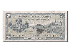 Indochina, 20 Piastres, 1942, VF(20-25), R 112550
