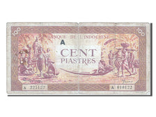 French Indo-China, 100 Piastres, 1942, KM #66, VF(20-25), A 225122