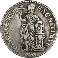 Paesi Bassi, WEST FRIESLAND, Gulden, 1762, MB+, Argento, KM:97.5