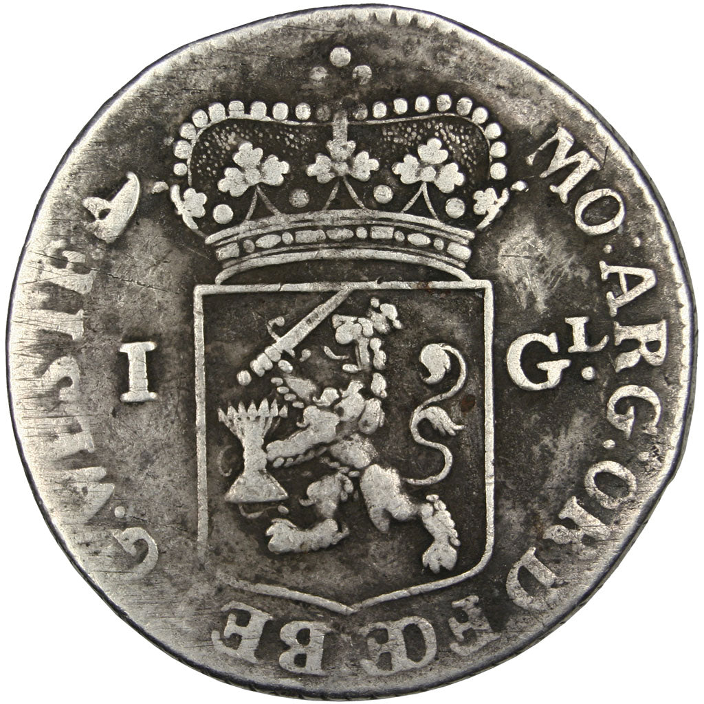 Paesi Bassi, WEST FRIESLAND, Gulden, 1762, MB+, Argento, KM:97.5