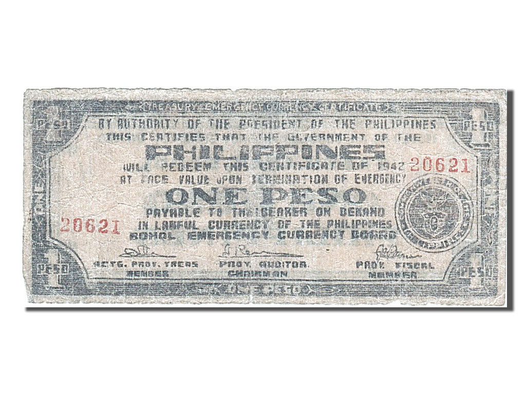 Philippines, 1 Peso, 1942, KM #S135a, VF(20-25), 20621