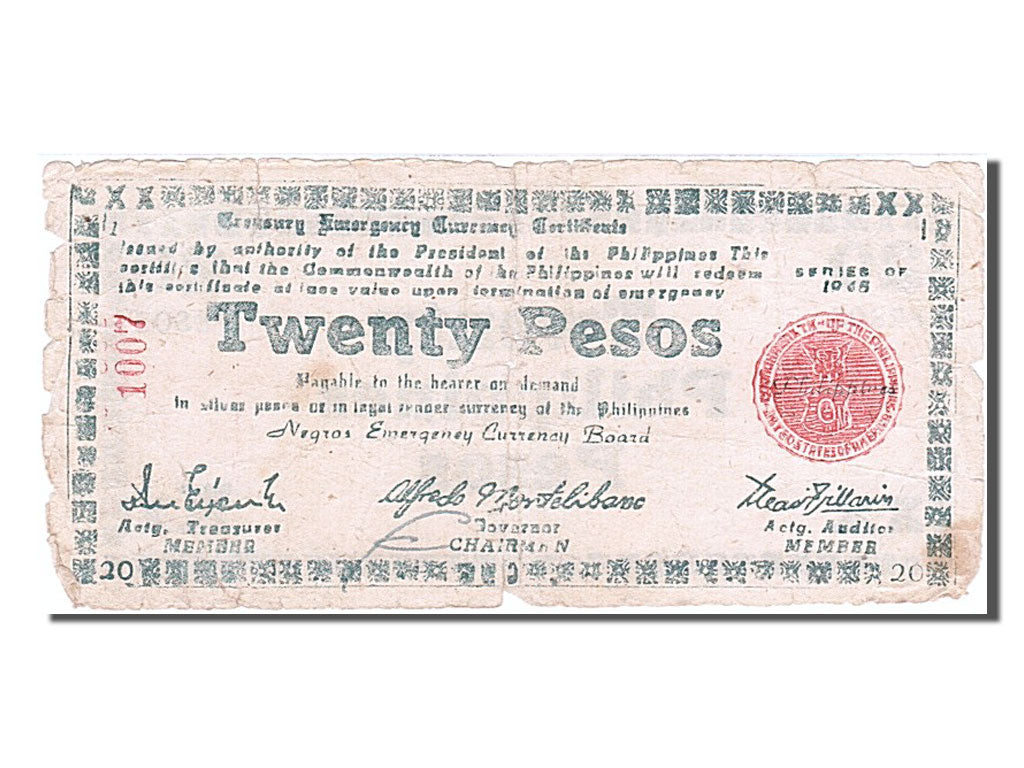 Philippines, 20 Pesos, 1945, KM #S684, VF(20-25), 1007