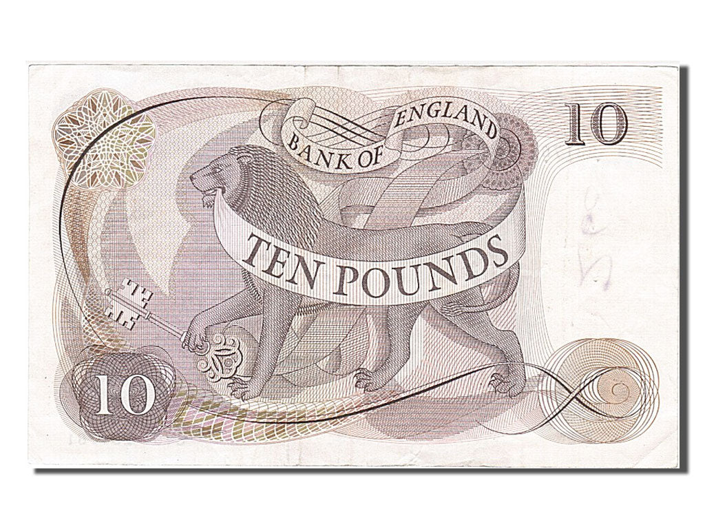 Geldschein, Großbritannien, 10 Pounds, 1970, SS+