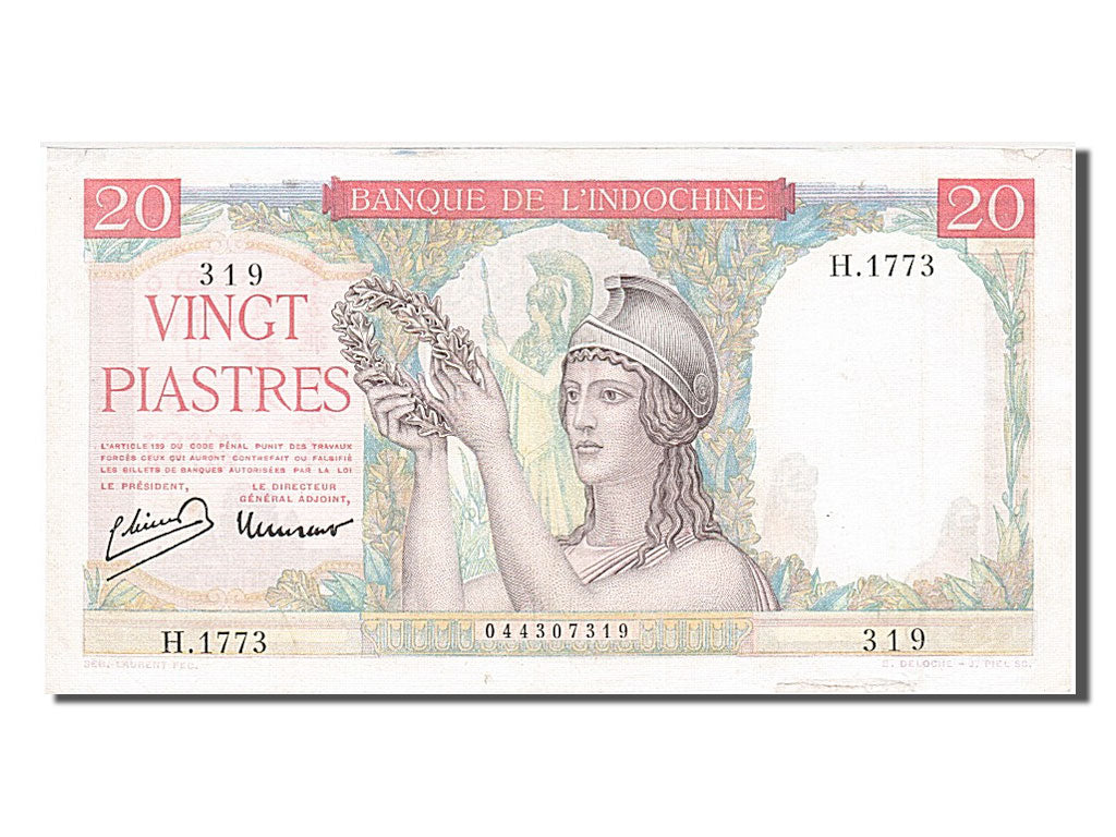 French Indo-China, 20 Piastres, 1949, KM #81a, UNC(65-70), H.1773