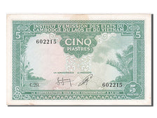French Indo-China, 5 Piastres = 5 Riels, 1954, KM #95, AU(55-58), 602215