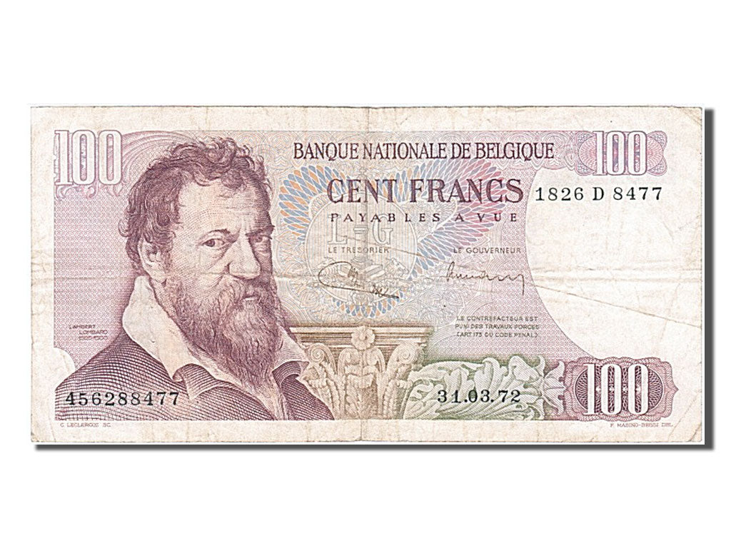 Belgique, 100 Francs, type Lambert Lombard