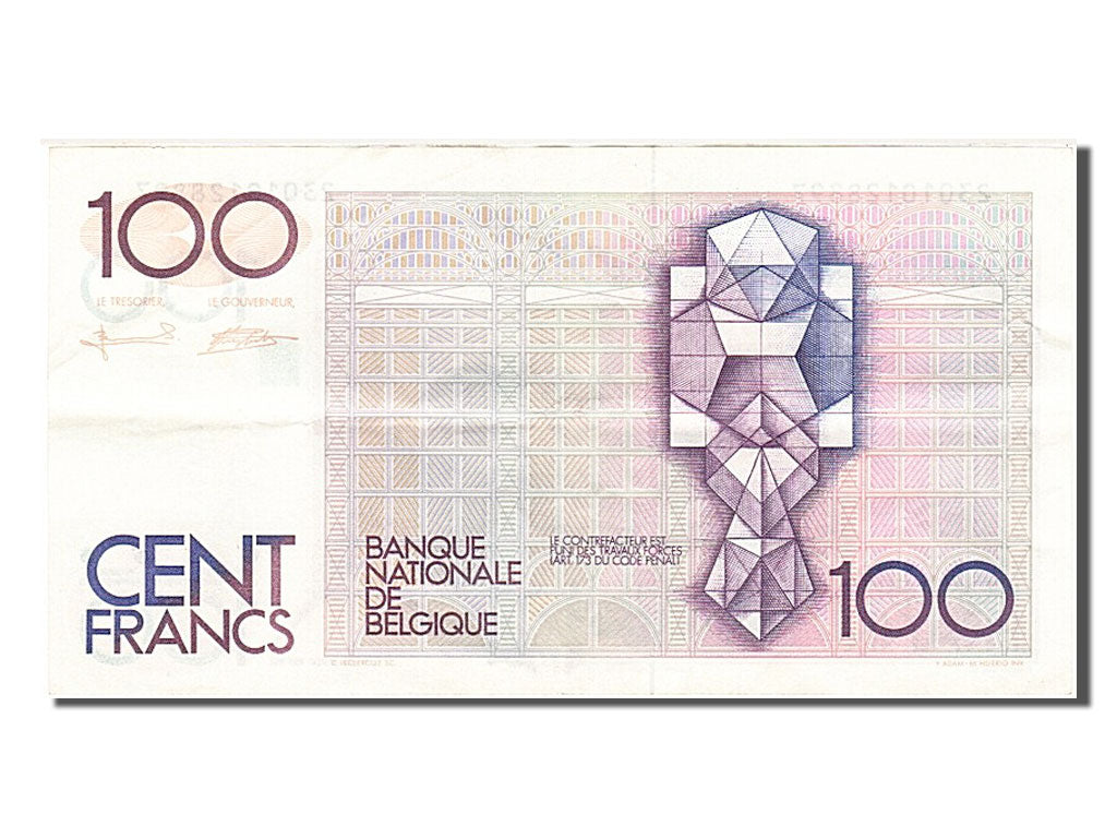Banknote, Belgium, 100 Francs, 1982, AU(55-58)