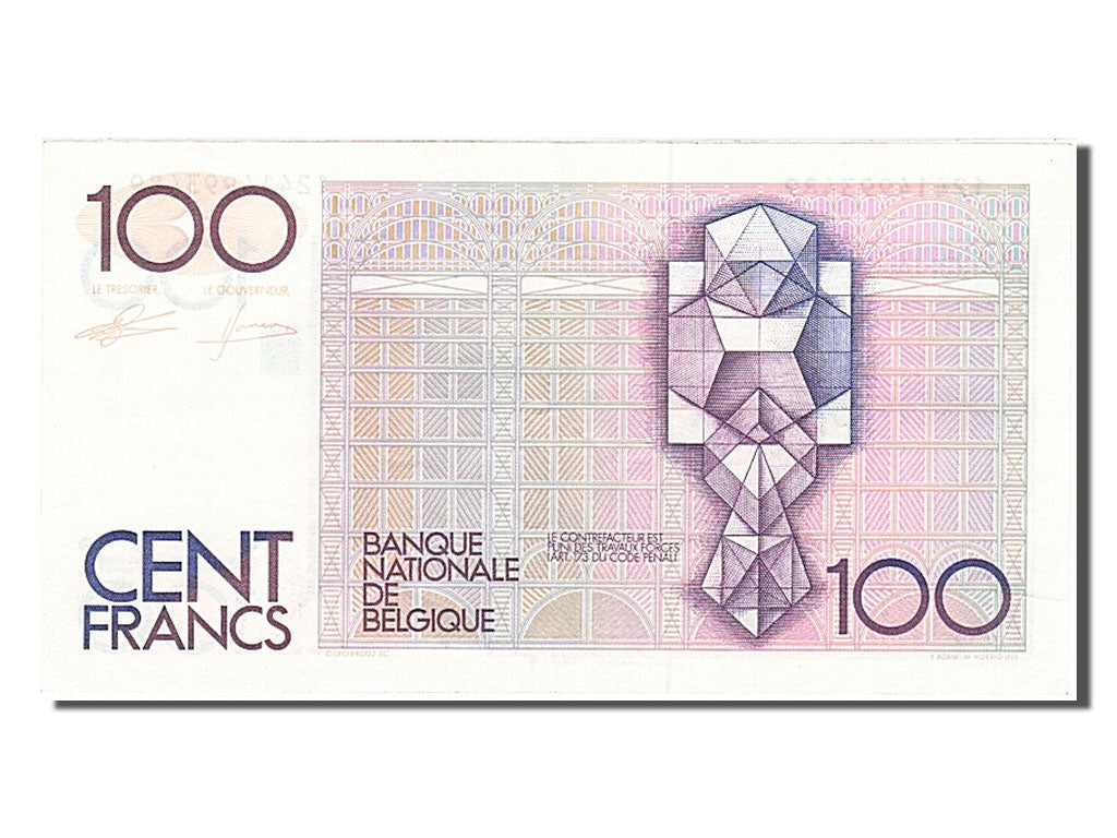 Geldschein, Belgien, 100 Francs, 1982, VZ+