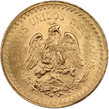 MEXICO, 2-1/2 Pesos, 1945, Mexico City, KM #463, AU(55-58), Gold, 15.5, 2.10