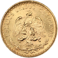 MEXICO, 2 Pesos, 1945, Mexico City, KM #461, MS(60-62), Gold, 13, 1.60