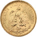 MEXICO, 2 Pesos, 1945, Mexico City, KM #461, MS(60-62), Gold, 13, 1.60