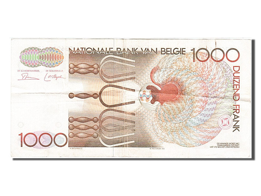 Banknote, Belgium, 1000 Francs, 1980, EF(40-45)