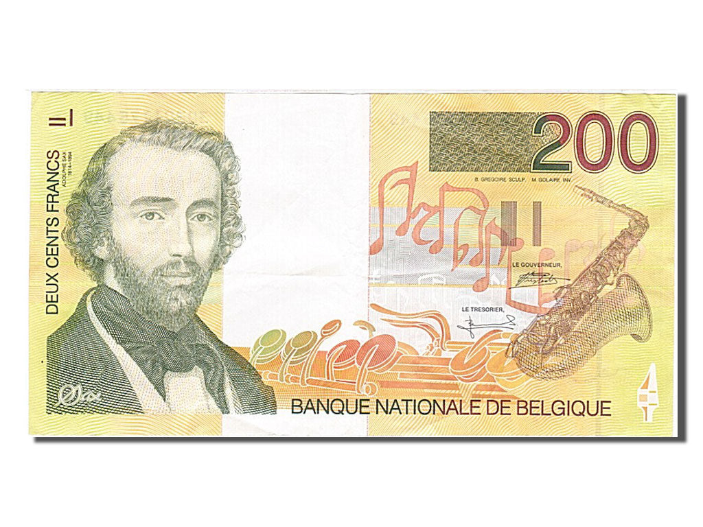 Belgique, 200 Francs, type Adolphe Sax
