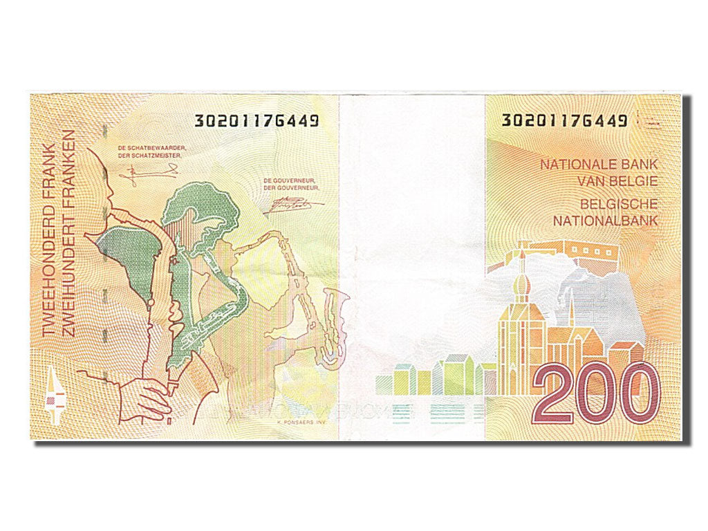 Belgique, 200 Francs, type Adolphe Sax