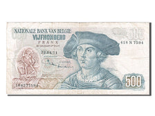 Belgium, 500 Francs, 1971, KM #135b, 1971-04-22, VF(20-25), 418N7594